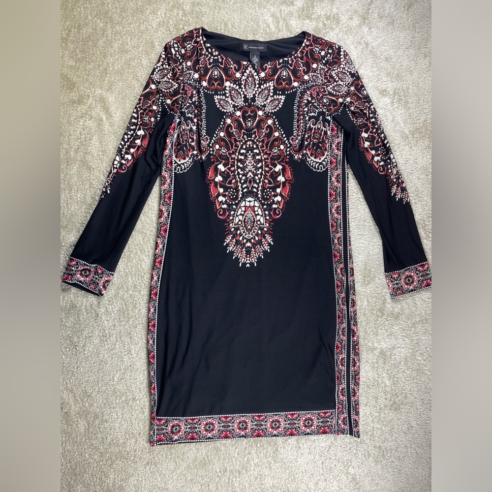 INC International Concepts Womens Dress long Sleeve Size 6 Aztec # 106